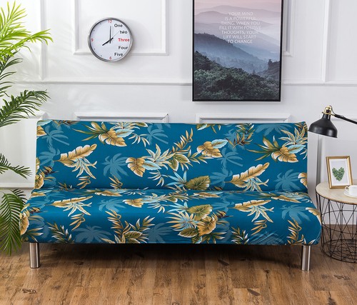 Stretch Armless Sofa Bed Cover Full Folding Couch Futon Pattern Slipcover Decor - Picture 8 of 149