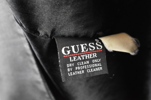 Guess Collection Womans Vintage Matrix Long Leather Soft Jacket Size M Collared - Picture 7 of 11