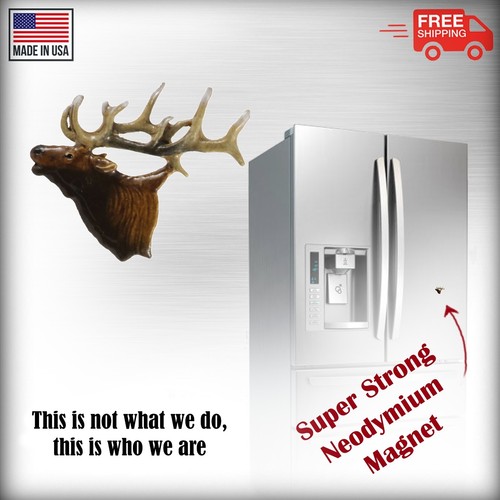 Imán para refrigerador con cabeza de alce de peltre, 1,5 pulgadas, metal, hecho a mano en EE. UU. - Imagen 21 de 21
