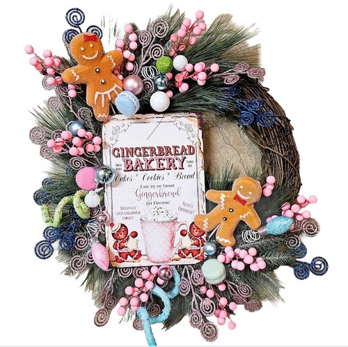 Gingerbread Bakery Christmas wreath - Bild 4 von 9