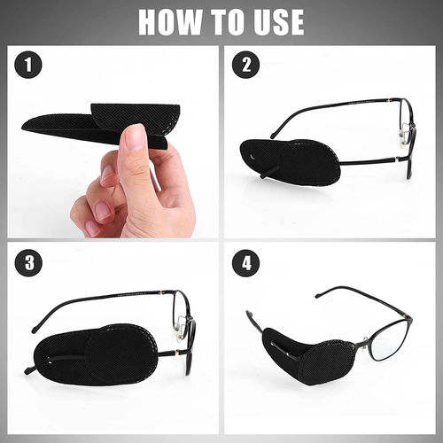 6Pcs Eye Patches for Adults Kids Medical Eye Patch for Glasses Black Soft USA - Picture 8 of 15