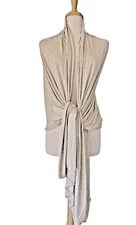 SALE FLUXUS NOMAD SCARF in OATMEAL, COTTON TRAVEL SCARF WRAP SHAWL UNISEX