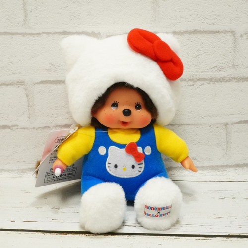 Monchhichi x Hello Kitty Plush doll type 2 S size Sekiguchi New Japan w/ tag - Picture 5 of 24
