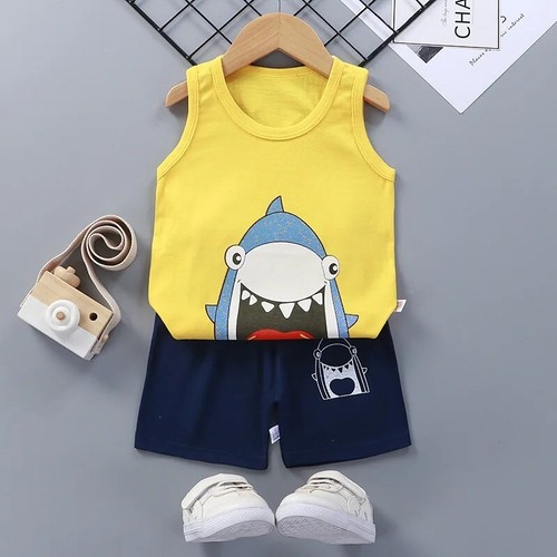 Summer Baby Clothes Set – Casual Kids T-Shirt & Shorts Outfit for Boys & Girls - Picture 6 of 7