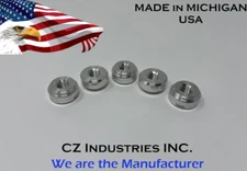 1/16 NPT QTY:5 ALUMINUM FEMALE WELD ON / WELD IN FLANGE FITTING BUNG,LOW PROFILE