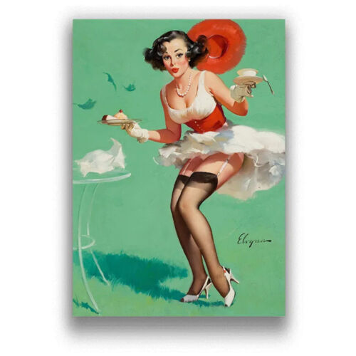 Sexy Retro Anime Frau Modern Klassiker 40er 50er 2. Weltkrieg Kunstwerk Poster Wand - Bild 10 von 29