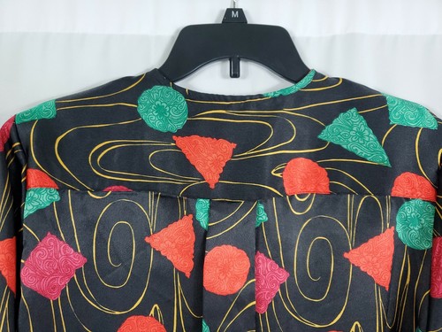 De Colección Oscar de la Renta Expressions Negro Oro Multicolor Secretaria LS Talla 10 - Imagen 9 de 10