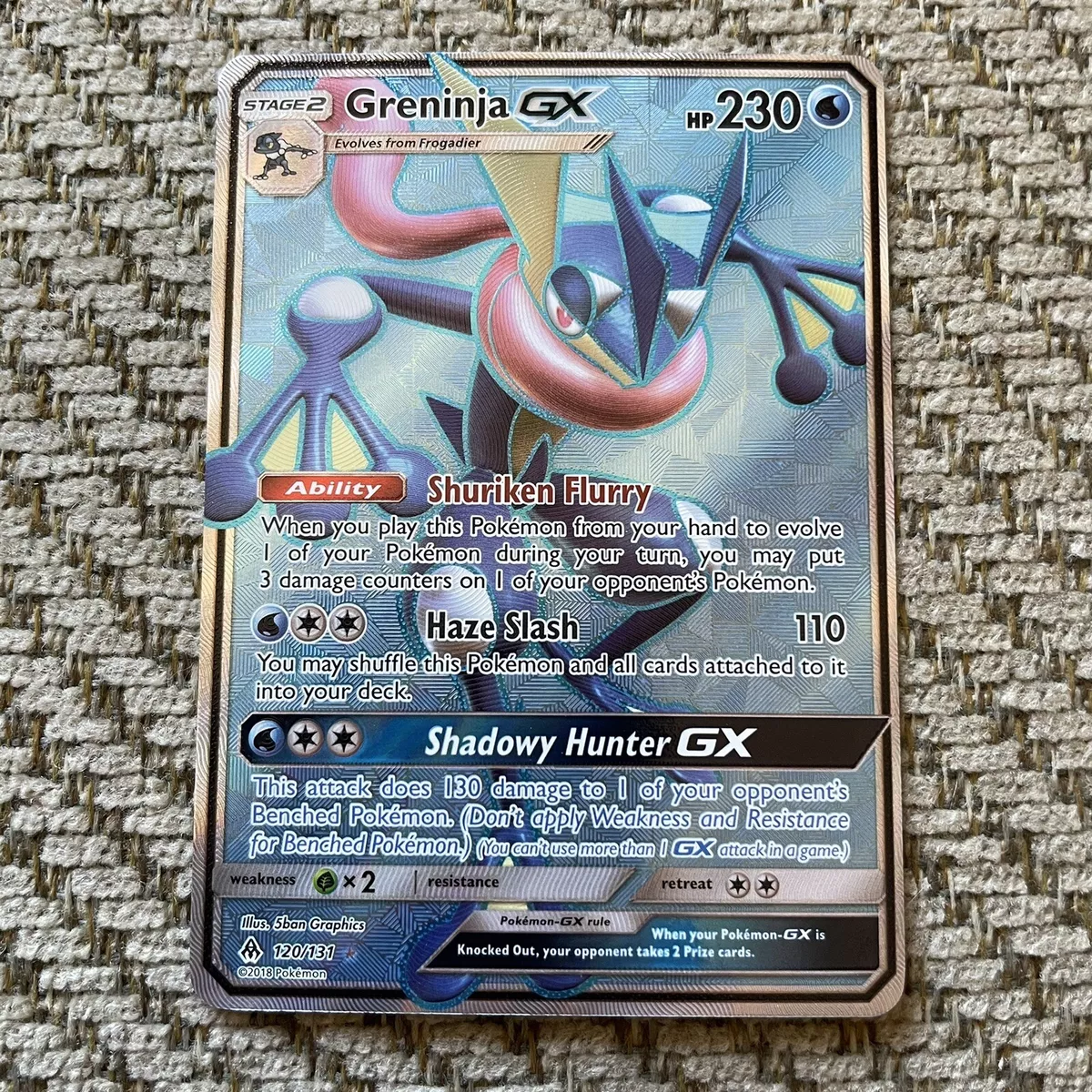 Card Greninja-GX 120/131 da coleção Forbidden Light