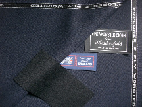 100% WOOL WITH “CREASE RESISTANCE” SUITING FABRIC “Very Dark Navy” = 4.64 m. - Picture 5 of 12