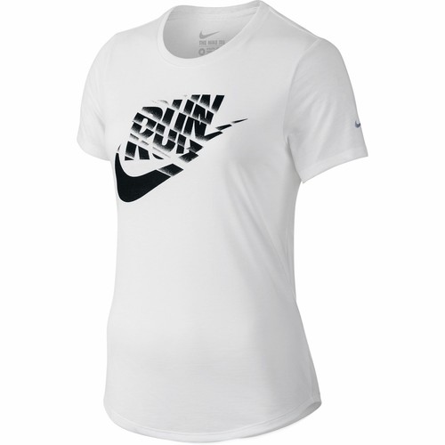 Nike Run Print Orgametric Swoosh Women's T-Shirt White/Black 776636-100