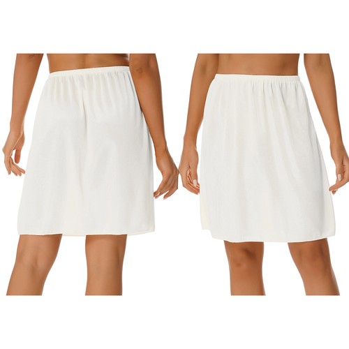 Damen Mädchen Unterkleid Kurz Lang Unterrock Elastisch Halbrock Jupon Underskirt - Bild 94 von 208