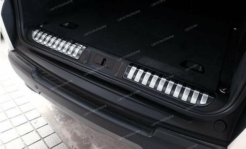 Borde de placa trasera de acero negro para Land Rover Range Rover Sport 2014-17 - Imagen 8 de 11