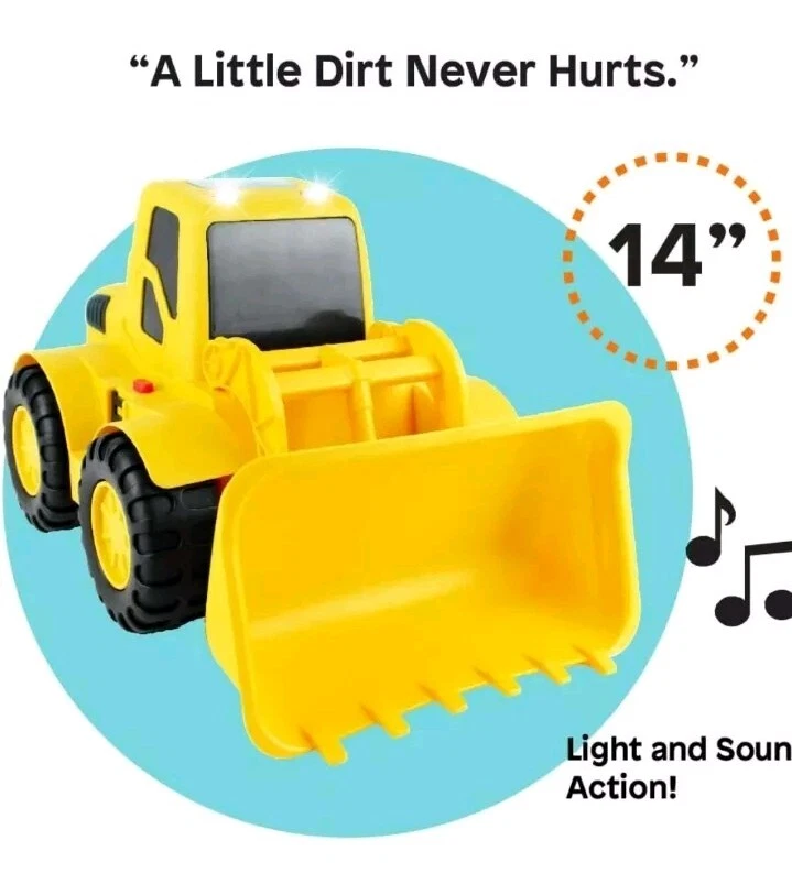 Boley Builders Large Bulldozer Front Loader Truck with Lights and Sounds - Kids - Image 3 of 4