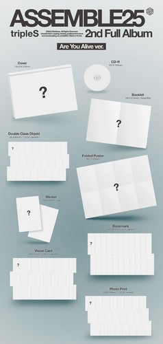tripleS 2nd Full Album ASSEMBLE25 CD+Booklet+Objekt+P.Card+F.Poster+Sticker+Gift - Picture 2 of 7