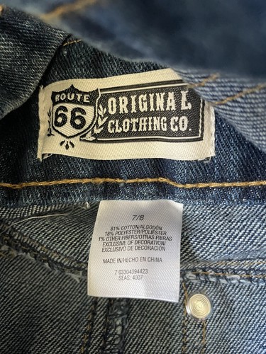 NWT Girl’s 7/8 Route 66 Denim 2PC Detachable Overall Romper Mini Skirt - Picture 4 of 4