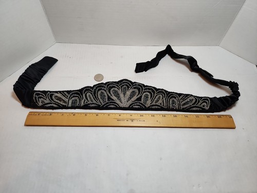 Vintage Gorgeous BEADED BELT Cumberbun Bead Costume Event Party ML - Picture 1 of 10