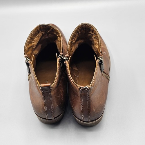 Botines Lucky Brand Doble Cremallera Mujer Talla 8.5 M Basilea Whisky Cuero Marrón - Imagen 12 de 16