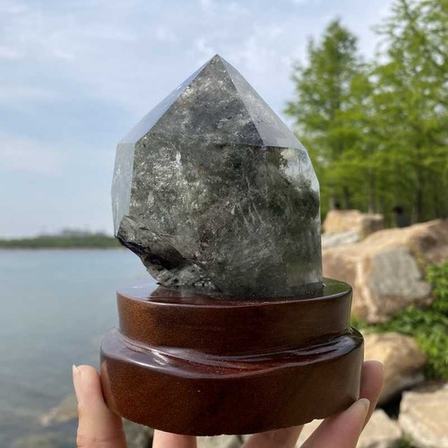 1.93LB Natural Phantom Ghost Clear Quartz Crystal Point gift specimen XAA39-06 - Picture 17 of 24