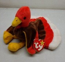 Ty Beanie Babies Gobbles The Turkey Date Of Birth November 27, 1996 Tag Errors