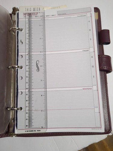 Perennials Burgundy Personal Organizer Day planner 9.25" X 7" - Picture 8 of 12