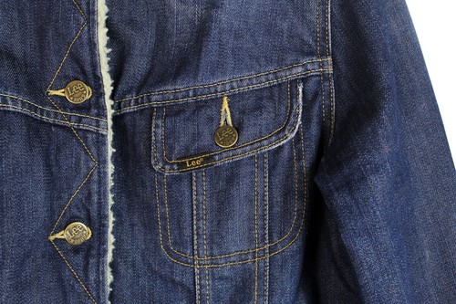 LEE Storm Rider Sherpa Denim jacket women's jeans winter warm Poland Size M - Picture 4 of 9