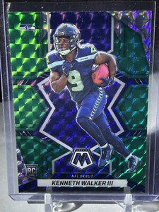 2022 Panini Mosaic KENNETH WALKER III NFL Debut Green Mosaic Prizm