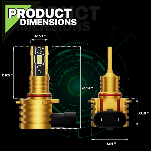 Pair HB3 9005 6500K White LED Headlight Bulb High/Low Beam Fog Light DRL 12V/24V - Picture 3 of 12