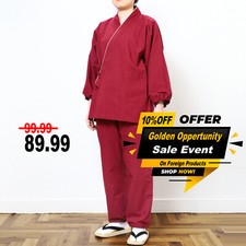 Japanese SAMUE Style Work Uniform for lady KIMONO for Food Hospitality Industry