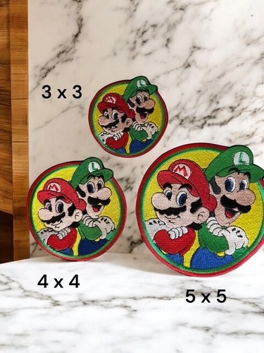 Mario/Luigi Embroidery Patch Multi Sizes - Picture 4 of 6