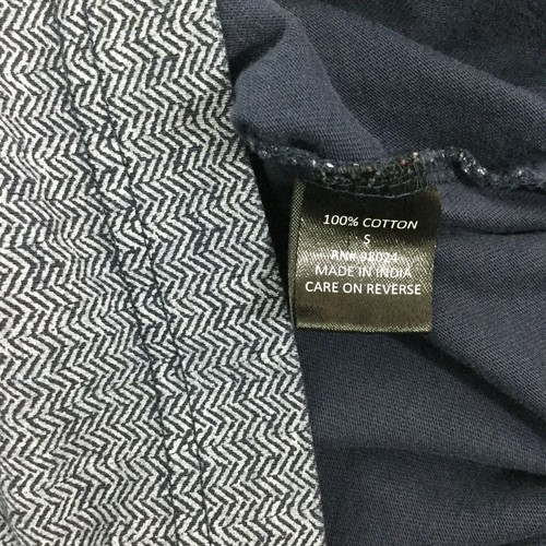 BRITCHES SPORT SAMTEX Sz S Blue Herringbone Pullover Long Sleeve 1/4 Zip Shirt - Picture 6 of 7