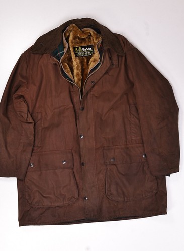 Vintage Barbour Northumbria Acryrlic Lining 48in Heavyweight Waxed Jacket - Picture 2 of 12