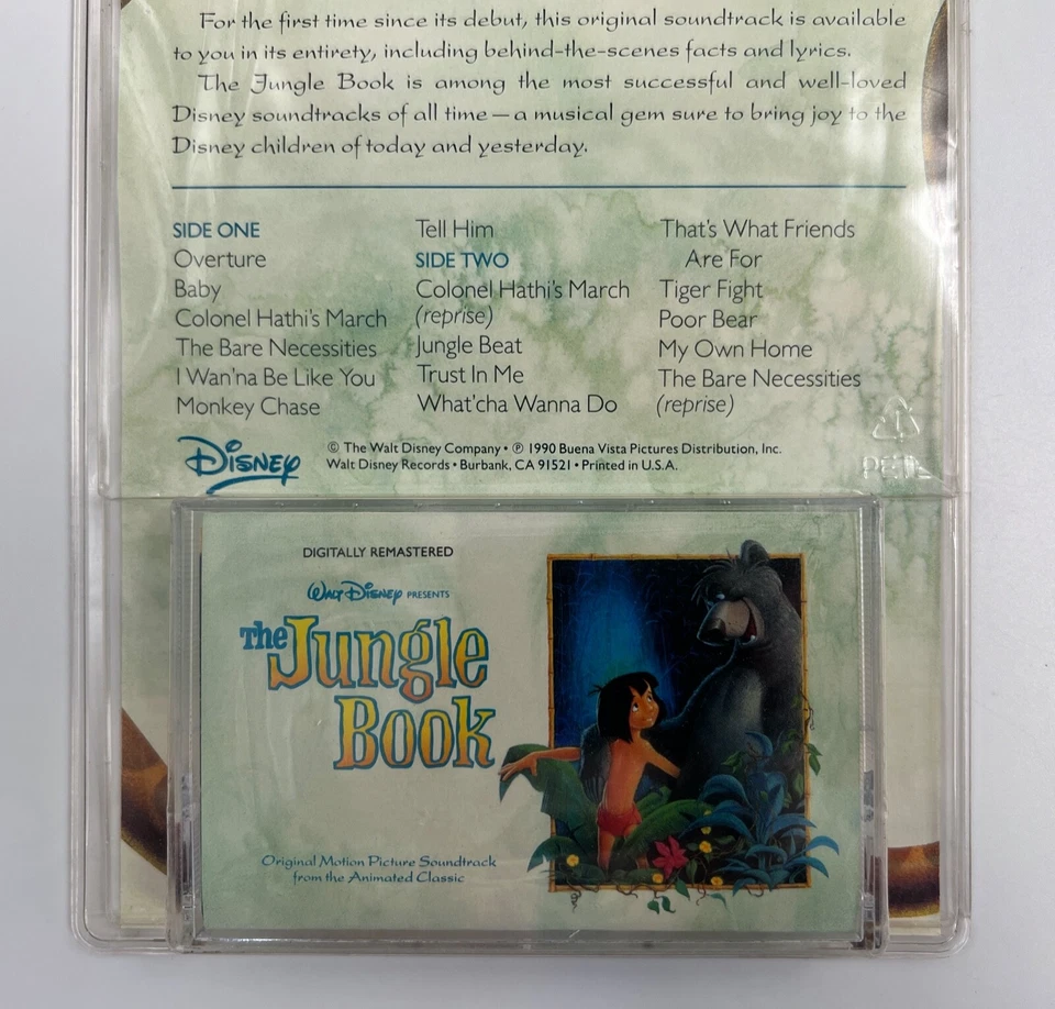 The Jungle Book 1990 Original Motion Picture Soundtrack Cassette Tape New Sealed - Image 4 of 4