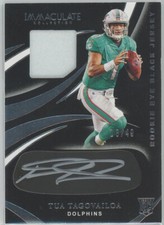 2020 Immaculate Collection Eye Black Auto Tua Tagovailoa Dolphins RC 13/49