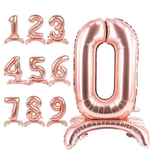40 "Número de pie Globos 0-9 dígitos Aniversario Fiesta de cumpleaños DecoraciónBalón - Imagen 6 de 6