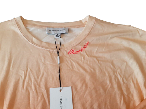Something Navy Sleep Shirt Orange/Pink Ombre Charlotte Size Medium - Picture 2 of 2