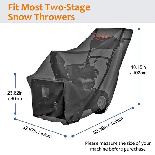 Cubierta soplador de nieve de dos etapas lanzador de alta resistencia almacenamiento impermeable protector UV - Imagen 8 de 9