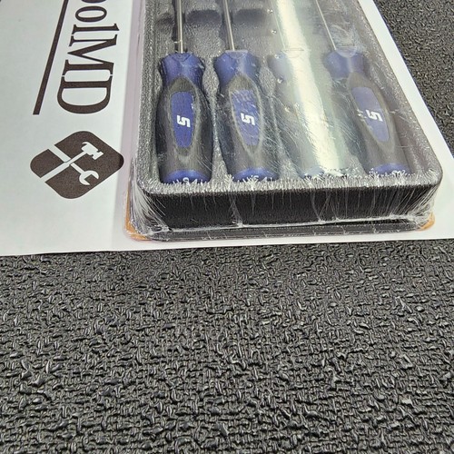 Snap-on Tools NEW 4pc POWER BLUE Soft Grip Long Miniature Pick Set SGLASA204CMB - Bild 6 von 10