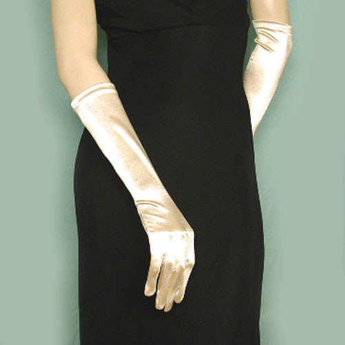 Below the Elbow Gloves 15" Long Satin Stretch for Evening, Bridal, Prom - G170 - Picture 4 of 48