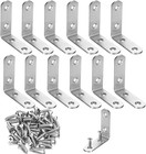 12PCS Heavy Duty Stainless Steel Corner Braces L Brackets 2.5"X2.5", 90 Degree J