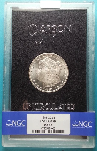 1881 cc morgan silver dollar ms65 NGC GSA HOARD