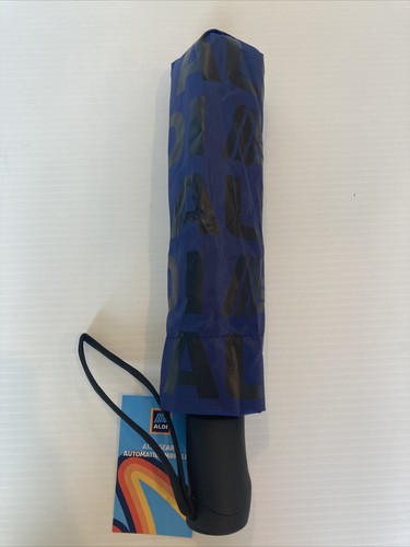 ALDI Gear Capsule Collection 2023 Navy Blue/Black Auto Compact Umbrella **NWT** - Picture 6 of 8