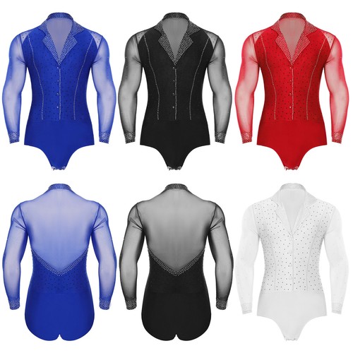 Camiseta interior para hombre Body de entrenamiento Yoga Leotardo Etapa Unitard Cuello en V Profundo Tango - Imagen 3 de 52