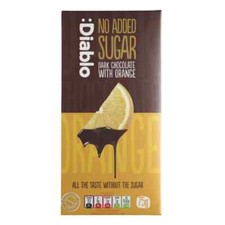 Diablo Sugar Free Diablo Dark Chocolate Bar with Orange 75g-9 Pack