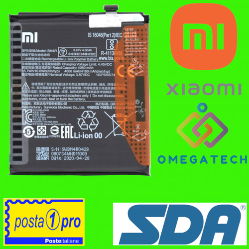 BATTERIA Pila Originale per Xiaomi Mi 10 Lite 5G M2002J9G M2002J9E 4160MaH BM4R - Zdjęcie 1 z 3