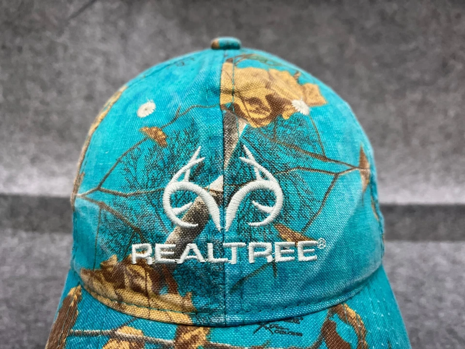 Realtree 帽子 背带 成人 均码 蓝色迷彩 100% 棉 露营狩猎 — 第 2/4 张图片