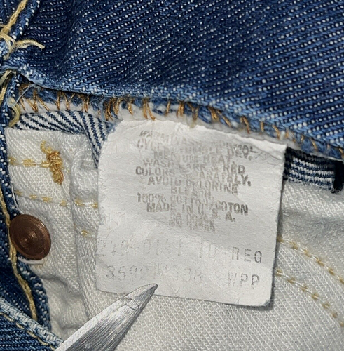 Vintage Lee Blue Jeans Kids Size 10 REG W22 L22 Made in USA - Picture 5 of 8