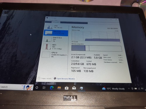 Dell Latitude E7440 Laptop Core i7-4600U 2.1GHz 8GB RAM 128GB SSD Windows 10 - Picture 7 of 11