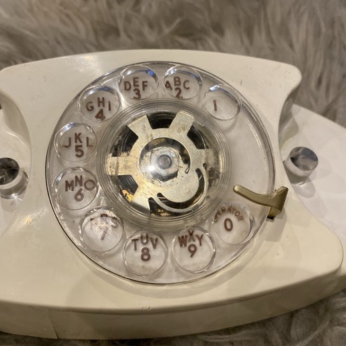 60's Vintage Rotary Off White Princess 701B Telephone Western Electric- Works - Picture 5 of 9