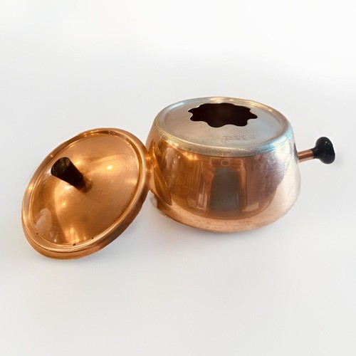 Vintage SPRING Switzerland Swiss Copper Fondue Pot With Lid - Picture 5 of 13