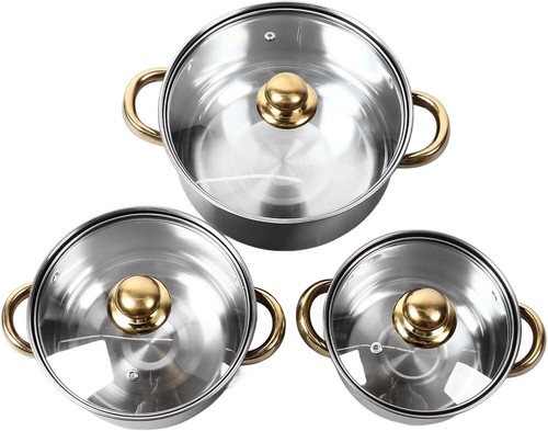 12pcs Pots and Pans Set Stainless Steel Cookware Set Kitchen Cookware Sets,... - Picture 3 of 9